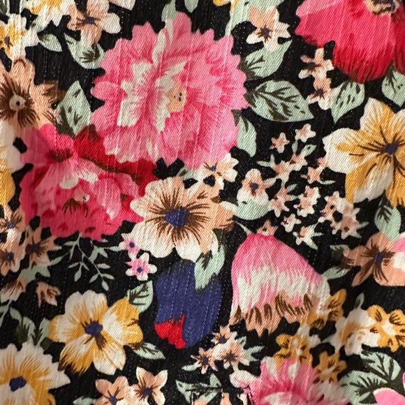 ❤️ BOGO Black Mesh and Pink Floral Zip Bomber Jacket Size Small - Picture 7 of 12